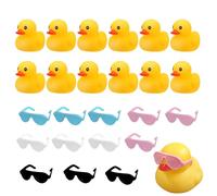 MisFun 12 Pcs Canard en Plastique, Mini Petits Canards Jouet Bain, Canard en Caoutchouc Jouet, Petit Canard Jaune Flottant Jouet de Bain Jouet de Divertissement Aquatique pour Enfants