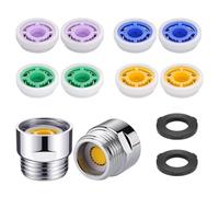 MisFun 12 Pièces Limiteurs de Débit D'Eau, Economiseur D'Eau Pour Douche, Limiteur D'Économie D'Eau, Limiteur de Douchette Réducteur de Débit, pour Cuisine Salle de Bain, 4L, 5L, 6L, 7L