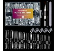 MisFun 120 Pièces Double Extrémité Popit Ongle Ovales et Carrées | Dual Nail Forms avec Limes Pinces et Brosses pour Salons de Manucure Débutants le Nail Art à Faire Soi-même et Comme Cadeau