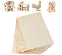MisFun 15 Pièces Planche Bois 200 x 100 x 2 mm Planche de Bois pour Avion | Plaque Contreplaqué Non Traité Bateau Balsa Plaque pour Lisse Bateau Créatifs Bricolage Modèles en Mince