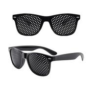 MisFun 2 Pièces Lunettes à Grille et Sténopéïques, Lunettes Repos à Sténopé, Détente des Yeux, Entraînement des Yeux