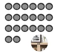 MisFun 20 Pièces Grilles de Ventilation Rondes, Grille Aeration, Trou de Ventilation en Acier Inoxydable, Armoire Trous D'aération, Trou D'aération Rond, pour Armoires Cuisine Chambre Bureau