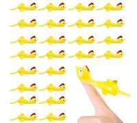 MisFun 24 Pièces Poulet Catapulte, Jouets de Volants Extensibles pour Les Doigts, Poulets Volants Extensibles, Jouet de Fronde de Doigt, Soulager Le Stress pour Jouet de Farce Bureau Faveur de Fête