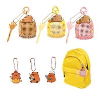 MisFun 3 Pcs Porte-clés à Perle Magnétique+3 Pcs Pendentif Capybara, Tableau à Dessin Magnétique avec Ardoise Magique et Carte Labyrinthe Creative Keychain Bag Decorations pour Adultes et Enfants