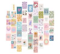 MisFun 50 Pièces Kit Collage Mural, Boho Aesthetic Pictures Wall Collage Kit, Ensemble D'impression de Collage, Photos Esthétiques, Affiches Vintage pour Dortoir, pour Décoration de Mural