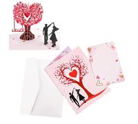 MisFun Carte de Voeux 3D Pop-Up, Carte De Saint Valentin, Carte Feliciation Mariage Pop Up 3D Carte Voeux Mariage avec Enveloppe Carte de Mariages Carte Cadeau pour Saint-Valentin, pour Petite Amie