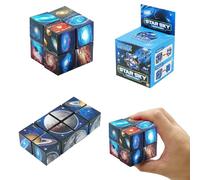 MisFun Cube Magique, Cube, Cube Infini, Cube Magique Ciel Étoilé 2 en 1, 3D Puzzle Cube, Creative Decompression Transforming Cubes, pour Jeu D'entraînement Cérébral ou Cadeau de Vacances