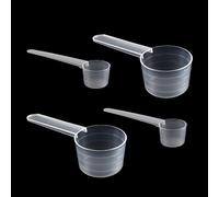 MisFun Cuillère Doseuse Gramme, 4 Pièces Cuillère Doseuse Café, Cuillere à Mesurer en Plastique, Cuillère à Mesurer Transparente à Graduation Mesurer Réutilisables pour Cuisine, Poudre, Café