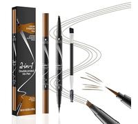 MisFun Longue Durée Crayon Sourcil, Crayon à Sourcil Magique 3D Imperméable Avec 4 Pointes de Fourchette, Microblading Eyebrow Pen, Crayon à Sourcils Pour Créer des Sourcils Naturels (Brun Clair)