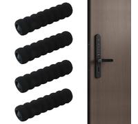 MisFun Lot de 4 butoirs de poignée de porte - Protection de poignée de porte - Noir - En mousse - Protection murale - Pour portes de chambre et murs
