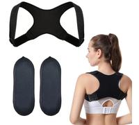 MisFun Redresseur de Dos + 2 Pièces Épaulettes Correcteur de Posture Homme Réglables Ceinture Dorsale Femme Redresse dos Respirant pour Correction de Colonne Vertébrale Bossue Cas de Scoliose