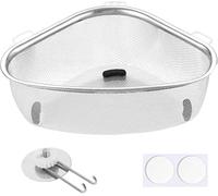 MisFun Triangle Panier de Vidange Pour évier de Cuisine, Passoire Evier Cuisine, Panier de Crépine D'évier D'angle, Panier de Vidange Multifonctionnelle, Passoire D'angle Pour Fruits Et Légumes