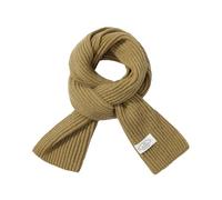 Misfuso Écharpe Tricotée Femme Homme Doux Chaud à Rayures Verticales Cache-col Unisexe Foulard Coupe-vent Pour Hiver Automne Cadeau Noël Kaki