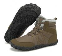 Mishansha Barefoot Bottes de Neige Homme Bottines Chaussures d'hive Femme ImperméAble Winter Boots Randonnée Confortable Snowboots Brunâtre 44 EU