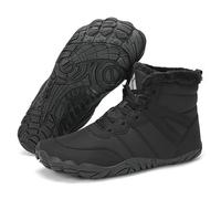 Mishansha Barefoot Bottes de Neige Homme Bottines Chaussures d'hive Femme ImperméAble Winter Boots Randonnée Confortable Snowboots Noir 46 EU