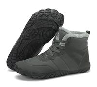 Mishansha Barefoot Bottes de Neige Homme Bottines Chaussures d'hive Femme ImperméAble Winter Boots Randonnée Confortable Snowboots Gris 42 EU