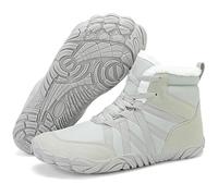 Mishansha Barefoot Bottes de Neige Homme Bottines Chaussures d'hive Femme ImperméAble Winter Boots Randonnée Confortable Snowboots Vert clair 37 EU