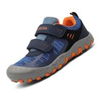 Mishansha Baskets Fille Garçon Respirant Enfant Chaussures de Sport Légères Low Top Sneakers, Trek Bleu Foncé 34