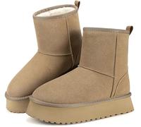 Mishansha Bottes de Neige Femme Hiver Chaude Fourrées Chaussures 36-42 EU | Bottines, Chaude, Bottes à Plateforme, Antidérapantes, Semelles Compensées, Activités de Plein Air, Faire du Shopping