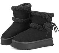 Mishansha Bottes de Neige Femme Hiver Chaude Fourrées Chaussures 36-42 EU | Bottines, Chaude, Bottes à Plateforme, Antidérapantes, Semelles Compensées, Activités de Plein Air, Faire du Shopping