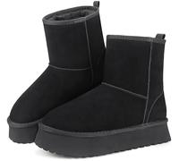 Mishansha Bottes de Neige Femme Hiver Chaude Fourrées Chaussures 36-42 EU | Bottines, Chaude, Bottes à Plateforme, Antidérapantes, Semelles Compensées, Activités de Plein Air, Faire du Shopping