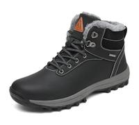 Mishansha Bottes Femme Hiver Bottine Homme Neige Bottes Fourrees Imperméable Boots Hiver Chaudes Bottines Randonnee Antidérapante Chaussure Neige Boots Noir, Gr.39
