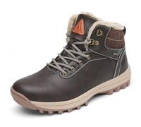 Mishansha Bottes Homme Femme Chaussure d'hiver Imperméable Randonnée Boots Neige Trekking Outdoor Baskets Bottines Brun foncé gr.37
