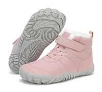 Mishansha Bottines de Neige Enfant Doublure Chaude Chaussure Barefoot Hiver Garçon Bottes d'hiver Fille Chaussures de Randonné Antidérapante Léger, Chill II, Rose 35 EU