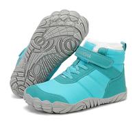 Mishansha Bottines de Neige Enfant Doublure Chaude Chaussure Barefoot Hiver Garçon Bottes d'hiver Fille Chaussures de Randonné Antidérapante Léger, Chill II, Bleu Ciel 25 EU