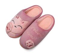Mishansha Chaud Chaussons pour Homme Femme Antidérapant Peluche Pantoufles Confortable