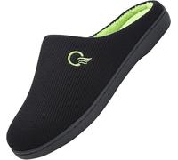 Mishansha Chausson Hommes Femmes Doux Confortable Hiver Pantoufles Mousse Mémoire Peluche Chaud Chaussons Maison Chaussures Antidérapantes Slippers Chaussures D'intérieur, Schwarz 40/41 EU