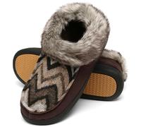 Mishansha Chaussons Femme Hiver Chaud Confortable - Pantoufles Charentaises Fourré Slippers Taupe, Gr.36 EU