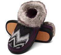 Mishansha Chaussons Femme Hiver Chaud Confortable - Pantoufles Charentaises Fourré Slippers Violet, Gr.39 EU