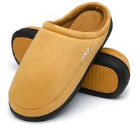 Mishansha Chaussons Femme Hiver Pantoufles Homme Hiver Chaud Fourrés Charentaises Confortable Memoire de Forme Slippers Or, GR.43 EU