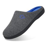 Mishansha Chaussons Maison Femme Hiver Mousse à Mémoire Deux Tons Chaude Ultra-léger Antidérapant Pantoufles l'intérieur et à l'exterieur Gris foncé 38/39