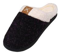 Mishansha Chaussons Maison Mixte Hommes Femmes Hiver Peluche Douce Pantoufle D'intérieur Mousse à Mémoire Confort Chaud Confortable Chaussures pour la Maison, Warm Violett 36/37 EU