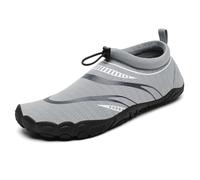 Mishansha Chaussure Aquatique Homme Femme Chaussures d'eau Respirant Antidérapant Chausson de Plage pour Mer Piscine Riviere Natation Canyoning Voile, Gris Monnaie, 42 EU