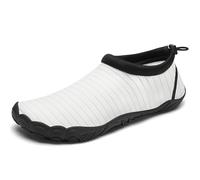 Mishansha Chaussure Aquatique Homme Femme Chaussures d'eau Respirant Antidérapant Chausson de Plage pour Mer Piscine Riviere Natation Canyoning Voile, Blanc, 44 EU