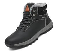Mishansha Chaussure Femme Homme Hiver Bottines Hiver Fourrée Chaude Bottes de Neige Chaussures de Randonnée Noir,GR.38