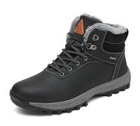Mishansha Chaussure Hiver Chaude Homme Femme Bottes de Neige Légeres Bottines de Randonnée Fourrées Noir 45