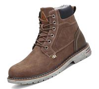 Mishansha Chaussure Homme Femme Hiver Bottines Hiver Fourrée Chaude Bottes de Neige Chaussures de Randonnée Marron Foncé,GR.42
