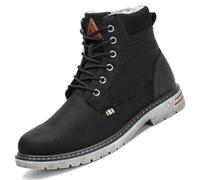 Mishansha Chaussure Homme Femme Hiver Bottines Hiver Fourrée Chaude Bottes de Neige Chaussures de Randonnée Noir Foncé,GR.45