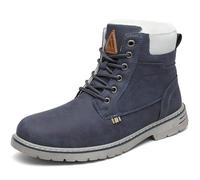 Mishansha - Chaussures de marche pour l’hiver - Doublées - Chaudes - Imperméables - Pour hommes, bleu foncé, 42 EU
