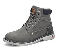 Mishansha - Chaussures de marche pour l’hiver - Doublées - Chaudes - Imperméables - Pour hommes, gris, 46 EU