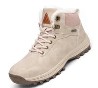 Mishansha Chaussures d'hiver Chaudes pour Femmes Imperméable Confortable Antidérapant Bottes de Neige Hiver Intérieur Extérieur, Pâle Rose 37, (Trek-AP37B)