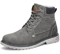 Mishansha Chaussures d'hiver Homme, Bottes de Neige fourrées, Gris 44