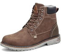 Mishansha Chaussures d'hiver Homme, Bottes de Neige fourrées, Marron 44
