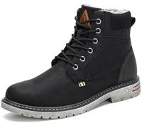Mishansha Chaussures d'hiver Homme, Bottes de Neige fourrées, Noir 43