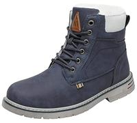 Mishansha Chaussures d'hiver Homme Femme Bottes de Neige Légère Antiderapante Bottines avec Chaude Doublée pour Montantes de Randonnée Trekking Marche, Bleu Lapis, 42 EU