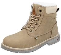 Mishansha Chaussures d'hiver Homme Femme Bottes de Neige Légère Antiderapante Bottines avec Chaude Doublée pour Montantes de Randonnée Trekking Marche, Jaune d'avoine, 38 EU